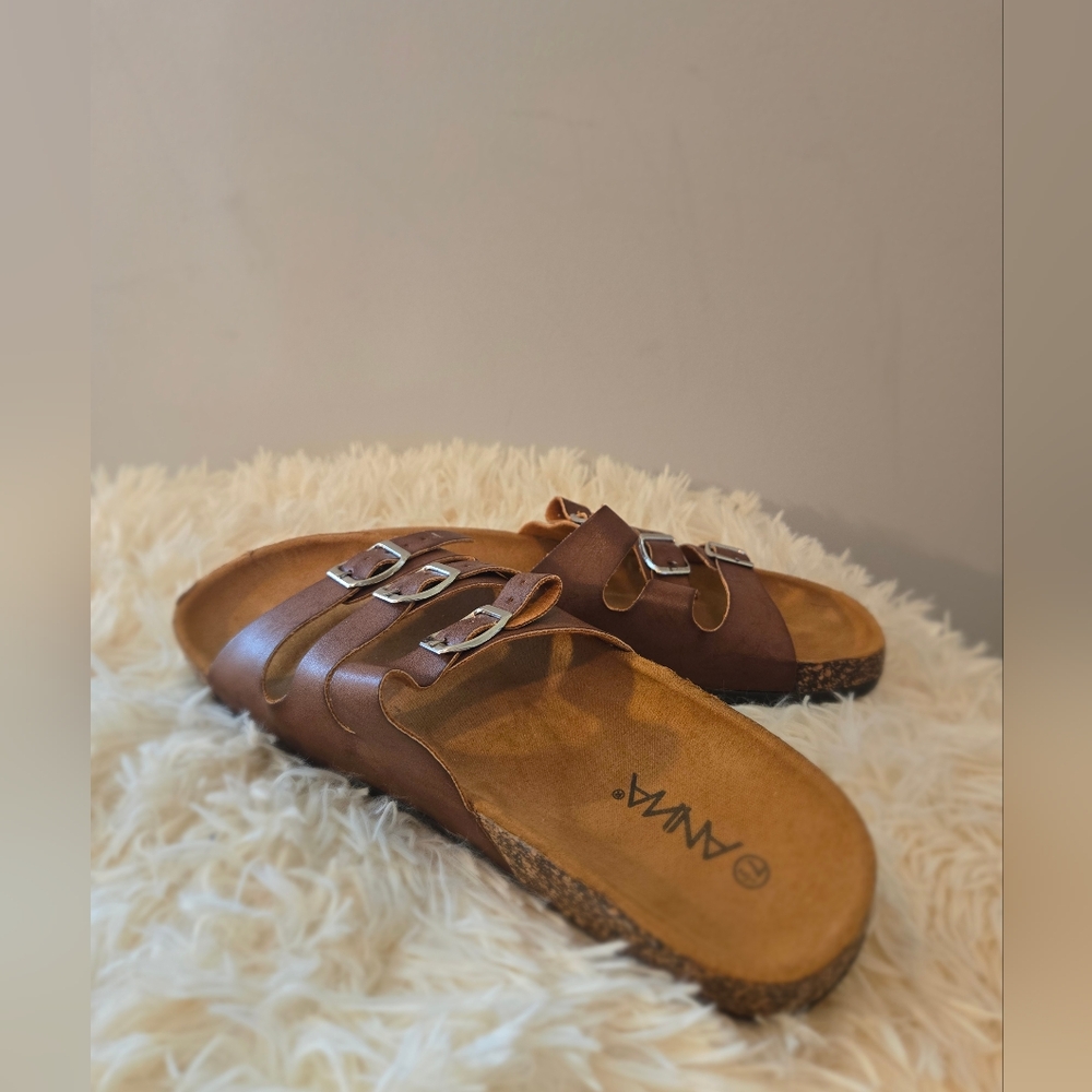 Anna Glory Women's Casual Buckle Strap Sandal Flip Flop Platform Footbed Sz 7.5 - Picture 3 of 10
